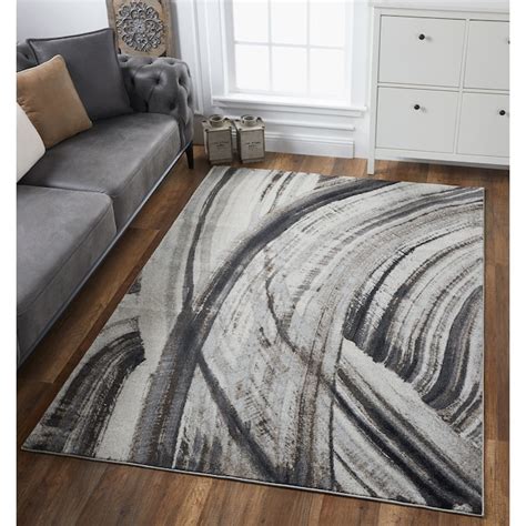 Everday Woven 8 X 10 Gray Indoor Abstract Mid Century Modern Area Rug