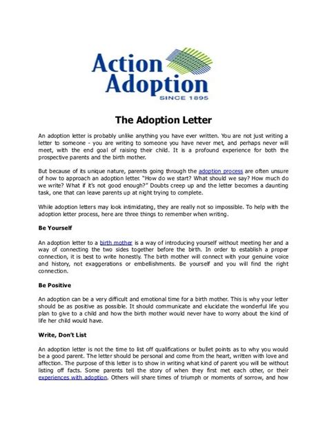 The Adoption Letter