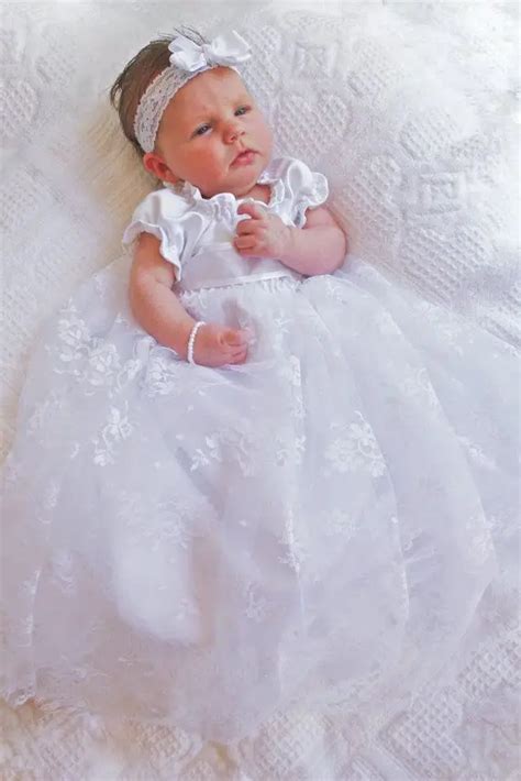 New Arrival 2015 Baby Girls Boys Kid Infant Baptism Robe Blessing Dress