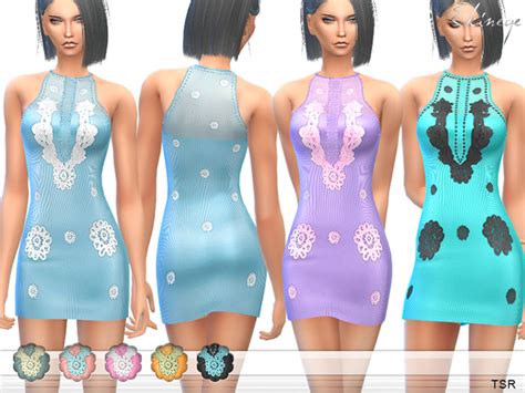 The Sims Resource Applique Mini Dress By Ekinege • Sims 4 Downloads