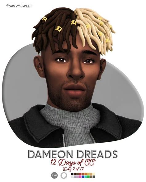 Dameon Dreads By Savvysweet In 2021 Sims 4 Hair Male Sims Hair Sims