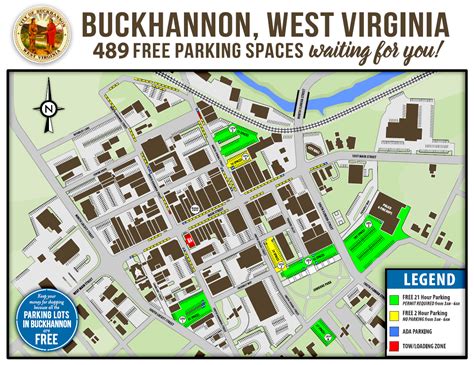City Of Buckhannon Downtown Parking Map