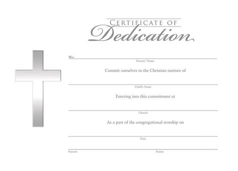 Dedication Certificate Flat Silver Foil Pk 6 Koorong