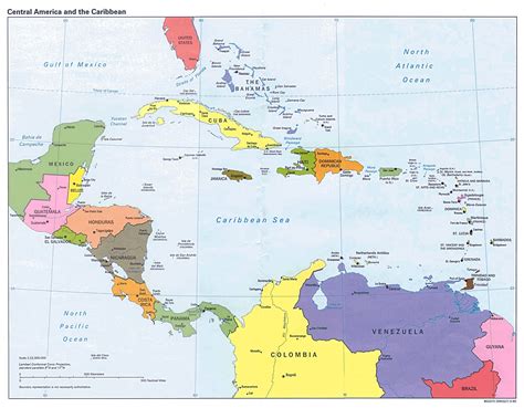 Mapa Politico De Centroamerica Y Los Estados Del Caribe Borde De Images