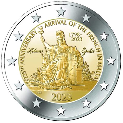 2 Euro Coin 225th Anniversary Arrival Of The French In Malta Malta 2023