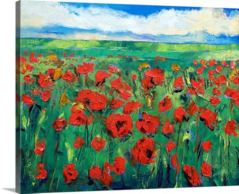 Field Of Red Poppies Wall Art Canvas Prints Framed Prints Wall Peels