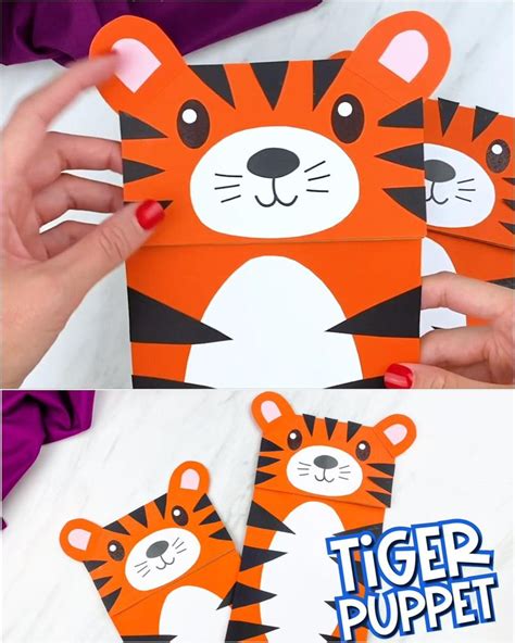 Brown Paper Bag Tiger Craft Video Video Animal Crafts Tiger