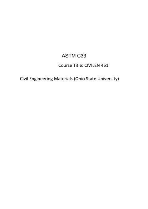 Solution Astm C Standard Specification For Concrete Aggregates Study
