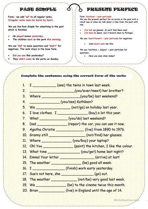 Simple Past Tense Add Ed English Esl Worksheets For Present