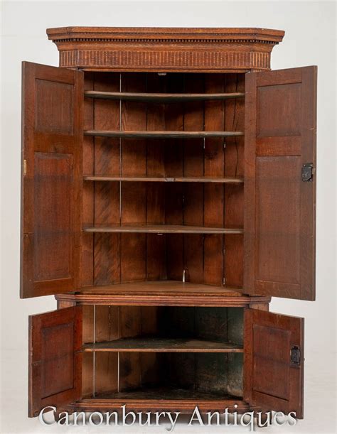 Georgian Oak Corner Cabinet Antique Furniture