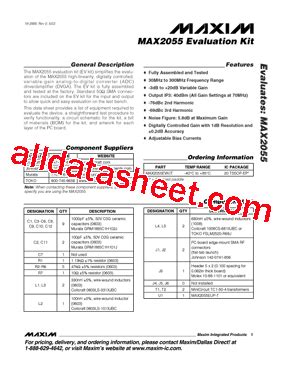 MAX Datasheet PDF Maxim Integrated Products