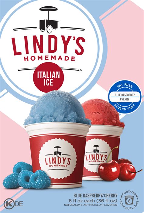 Lindys Homemade Blue Raspberrycherry Combo Italian Ice 6 Fl Oz