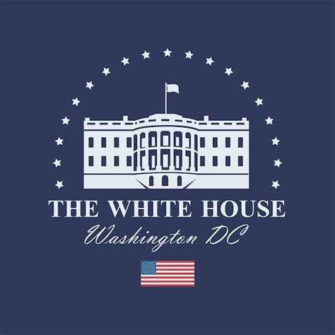 Premium Vector White House Icon