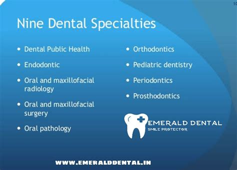 What Are The 9 Specialities Of Dentistry Emerald Dental