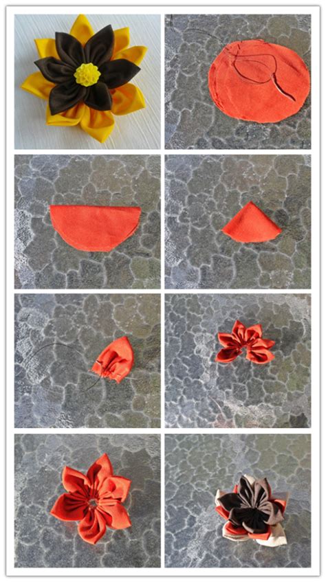 How To Make Colorful Diy Fabric Flower Diy Tag Fabric Flowers Diy