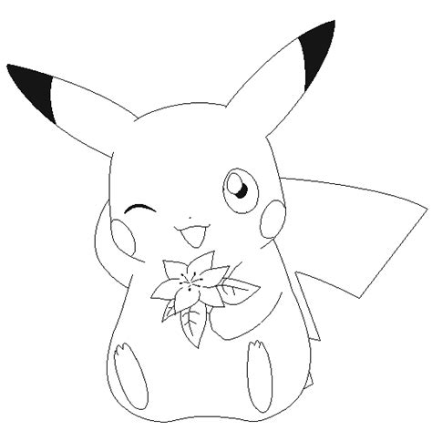 Pikachu Lineart 3 By Michy123 On Deviantart Pokemon Coloring Pages