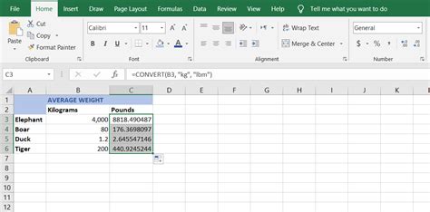 How To Use The Convert Function In Excel