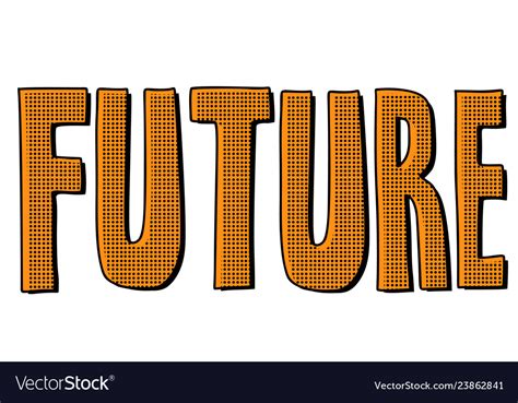 Future Word Text Inscription Royalty Free Vector Image