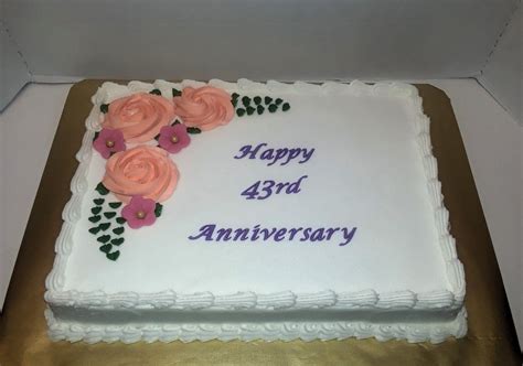35th anniversary golden badge logo. Anniversary cake | Cake, Happy 43rd anniversary ...