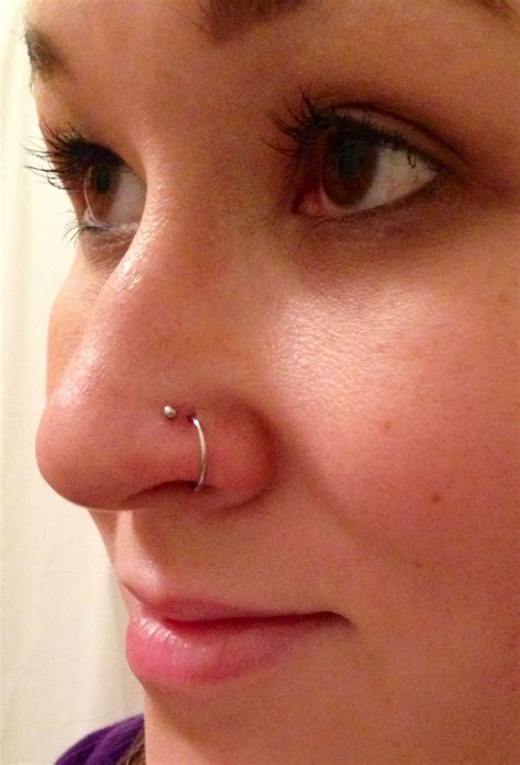 Double Nose Piercing My New Baby Hoop Nasenpiercing Septum