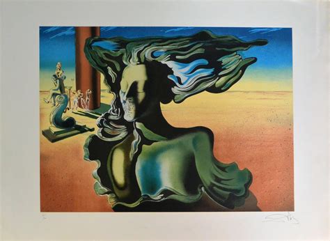Salvador Dalí Busto Silencioso Litografía El Marco Verde Obra