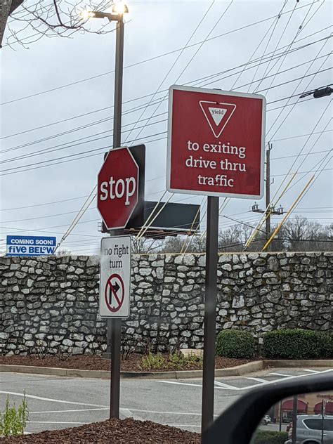 The Traffic Signs At Chick Fil A Dont Use Any Uppercase Letters R