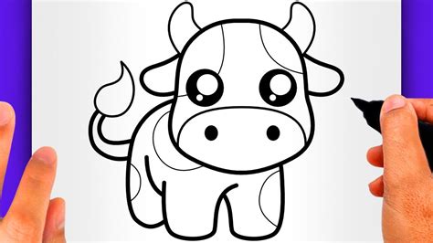 Trop Facile Dessin De Vache Kawaii Pour DÉbutant Youtube