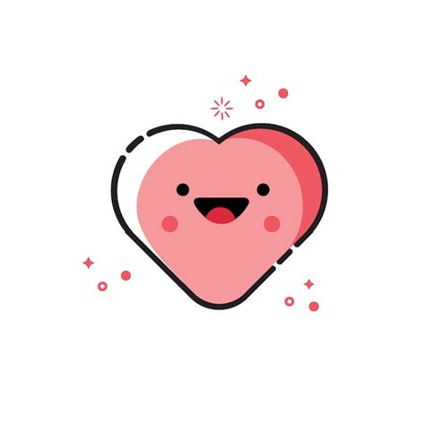 Vector De Dibujos Animados Lindo Corazón Descargar Vectores Premium