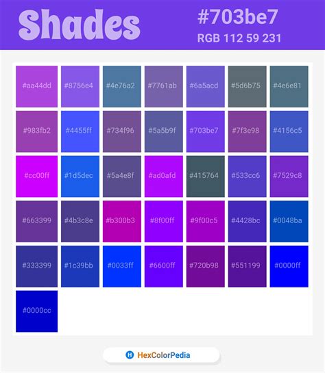 What Is The Color Of Bluish Purple Hexcolorpedia