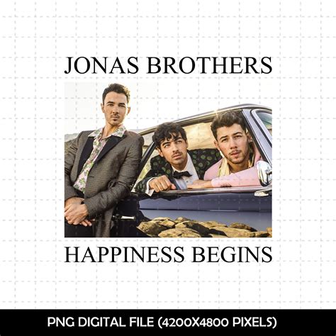 Happiness Begin Jonas Brothers Png Jonas Brothers Band Png Etsy