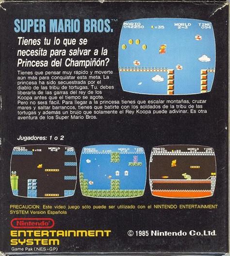 Super Mario Bros Spanish Version Back Super Mario Bros Mario Bros