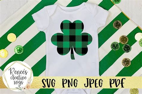 Buffalo Plaid Shamrockst Patricks Daysvg File 441375 Svgs