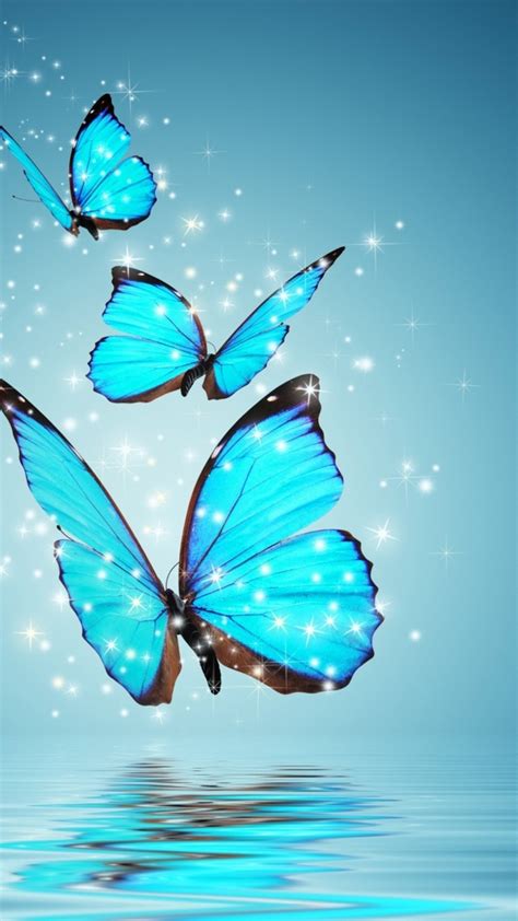 Wallpaper Blue Butterfly Iphone 2021 3d Iphone Wallpaper