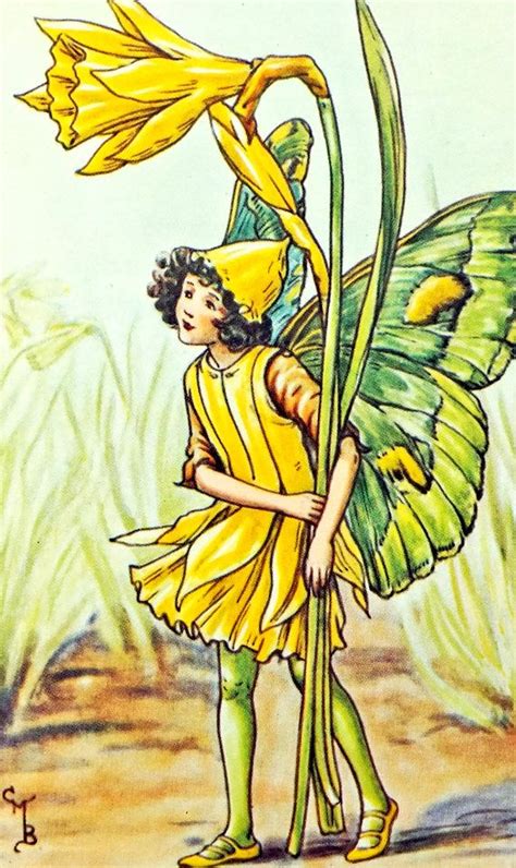 Daffodil Flower Fairy Flower Fairies Picture Cicely Mary Barker Print