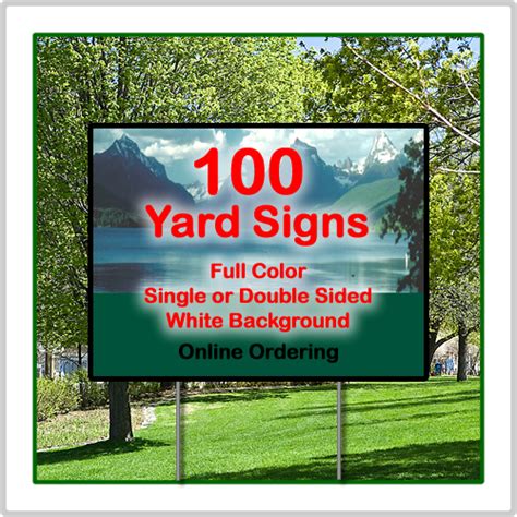 Full Color Yard Signs 24 X 18 Corrugated Plastic 100 Signs