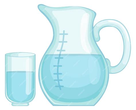 Icono De Dibujos Animados De Jarra De Agua Líquido Limpio Para Beber