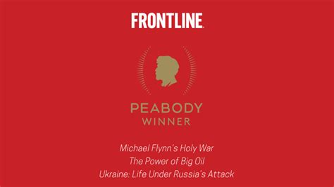 Frontline Wins Record 3 Peabody Awards Frontline