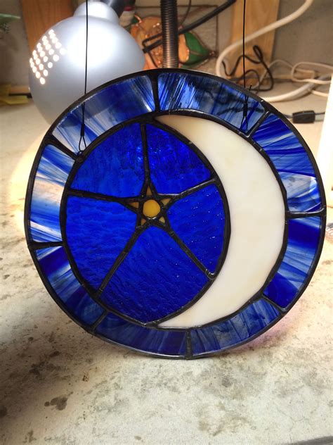 Moon Peace Symbol Stained Glass Symbols Moon Art The Moon Art