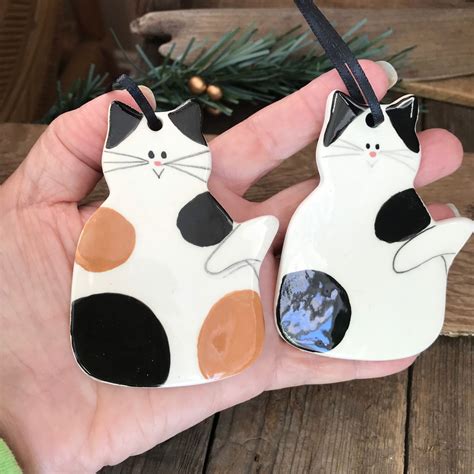 Cat Ornament New Kitten Ornament Handmade Cat Ornaments Etsy