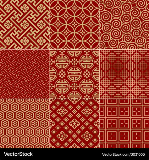 Seamless Chinese Traditional Mesh Pattern Vector Image