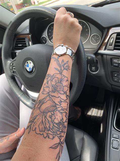 Flower Forearm Tattoo Forearm Tattoo Women Outer Forearm Tattoo Half Sleeve Tattoos Forearm