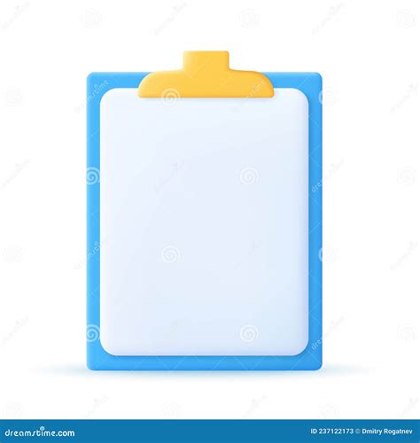 Clipboard With Blank White Paper Stock Vector Illustration Of White