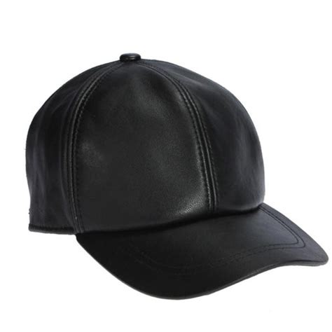 High Quality Sheepskin Hat Genuine Winter Leather Hats Baseball Cap