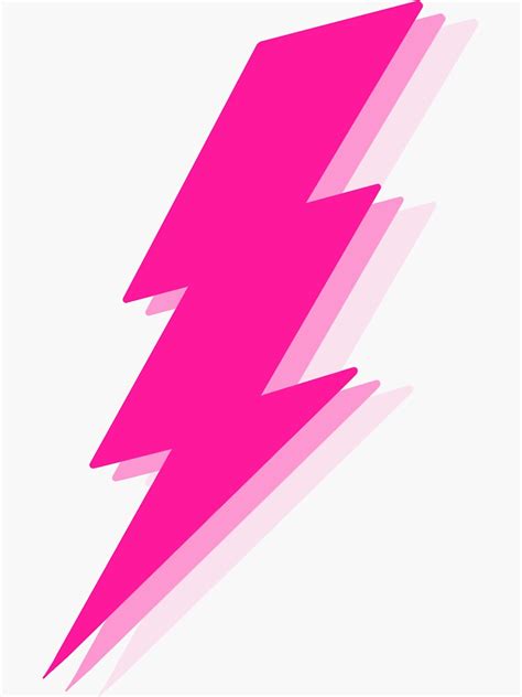 Pink Lightning Bolt Sticker For Sale By Caviarfactories Redbubble