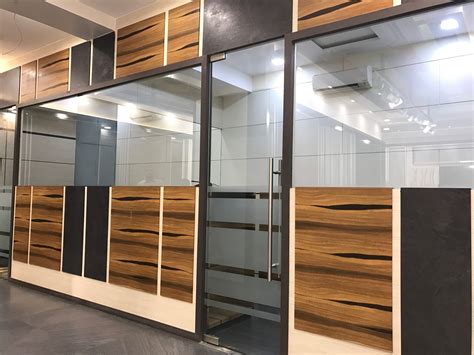 Woodenglasspartitionofficewall Wooden Partition Design