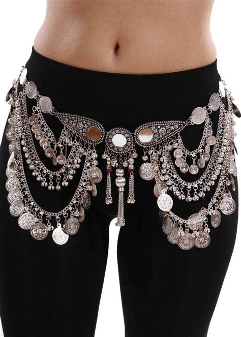 belly dance tribal coin belt with mirrors ancient alici in 2021 belly dance outfit belly