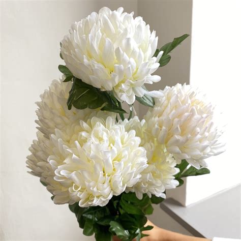 Faux White Chrysanthemum The Outdoor Look