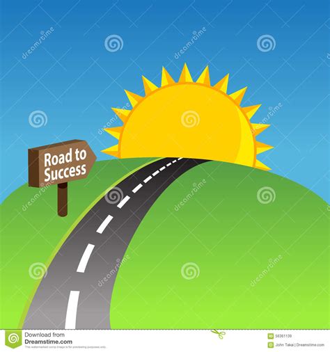 Road To Success Background Stock Vector Image 56361139