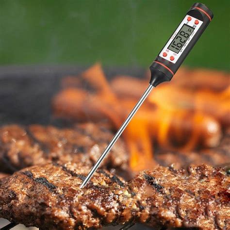 Lcd Digital Probe Electronic Thermometer For Bbqcookingfoodmeat