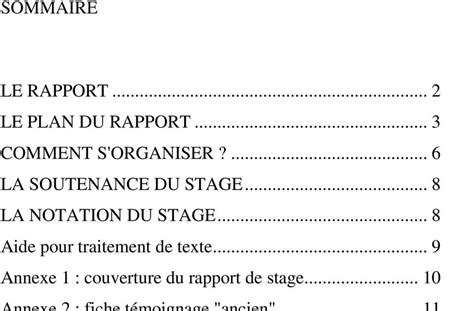 25 Exemple Introduction Rapport De Stage Licence
